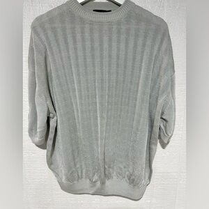 Baracuta knit short sleeve sweater top gray size XL